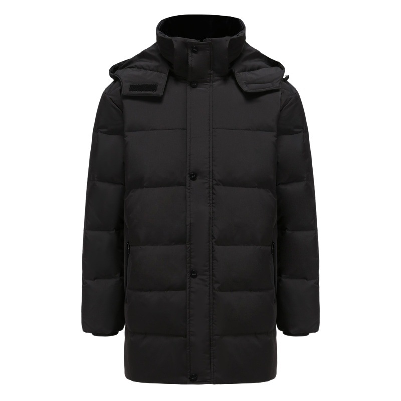 Invierno de los hombres más tamaño soporte collar abajo chaqueta de invierno chaqueta más tamaño con capucha caliente abajo chaqueta de los hombres