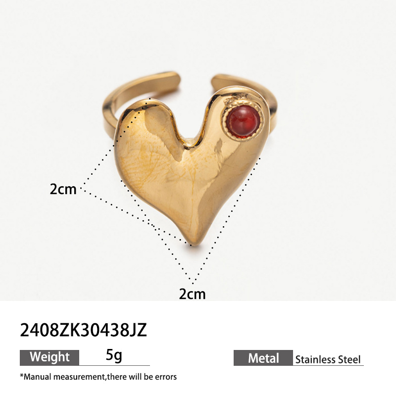 Anillos de piedra natural de acero inoxidable de amor TENA anillos de explosión transfronterizos anillos de acero de titanio joyas de mano de alta calidad