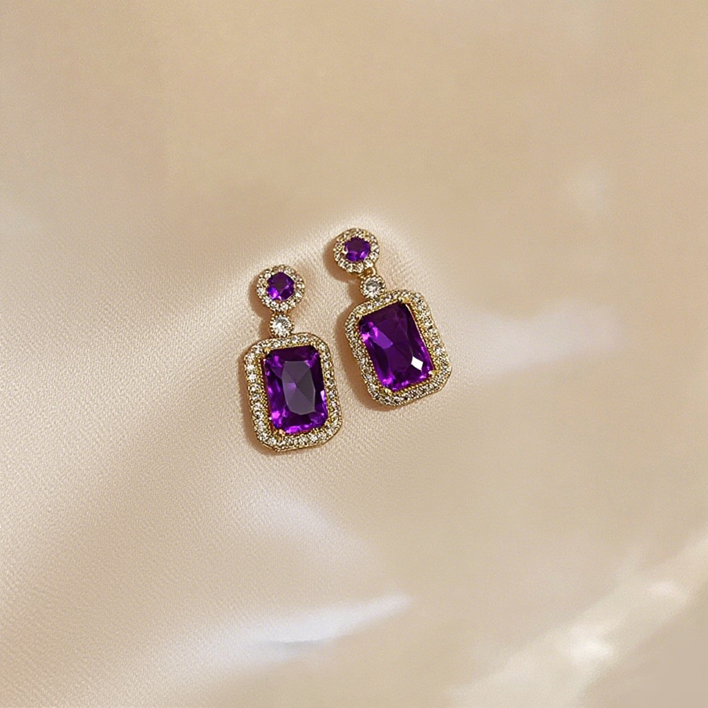 Earrings - Purple