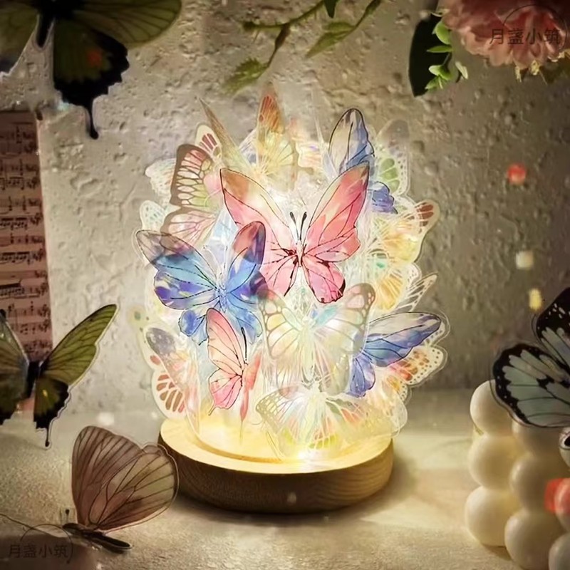 Butterfly Nightlight diy Material Bag Creative Bedroom Atmosphere Light Tanabata to Send Girlfriend Classmate Birthday Gift