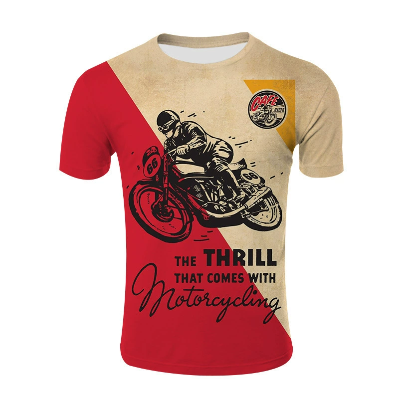 AliExpress Amazon Молодежный летний 3D цифровой принт с короткими рукавами Mo узор Мультфильм Повседневный свободный