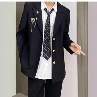 Original Men's Dk Suit Uniform Jacket Japanese College Style School Uniform Red Student Badge Class Uniform Trendy