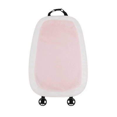 Waist support: Neck Pillow for Car, Comfortable Waist - rabbit-fur-white-edge-pink-cushion-backrest