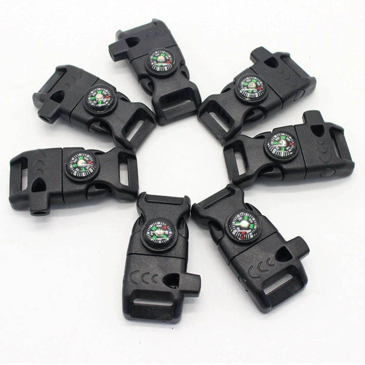 Woven bag accessory, lighter, travel blade, plastic universal whistle with clasp