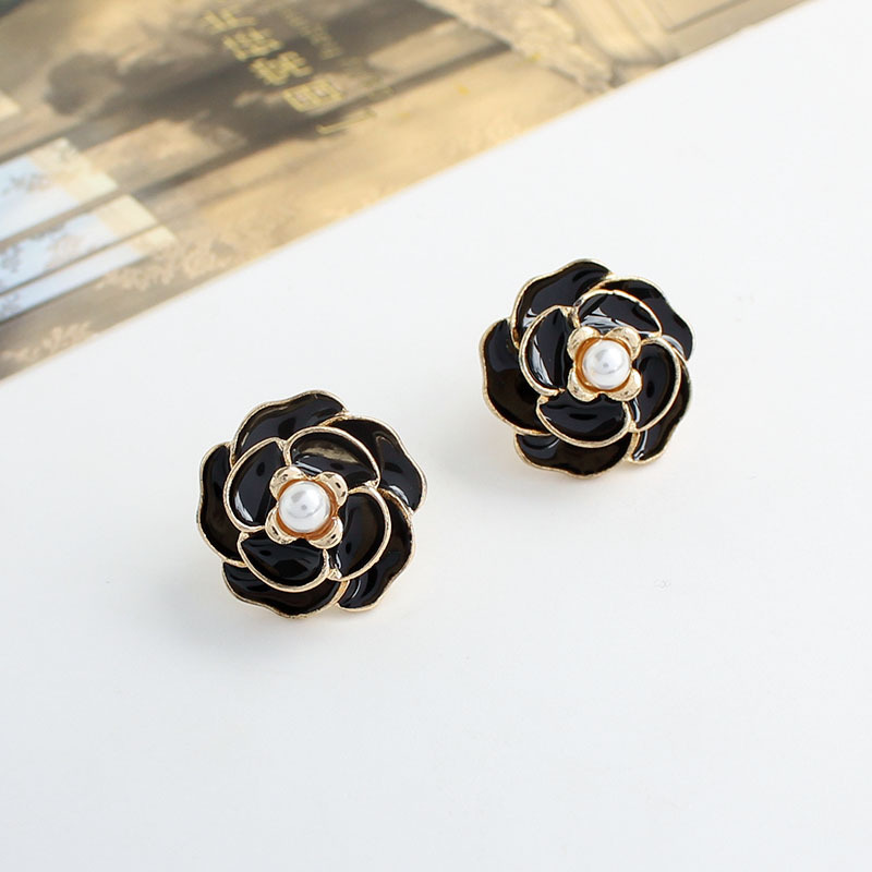 Simple Style Flower Alloy Inlay Zircon Womenu0027S Drop Earrings 1 Pair