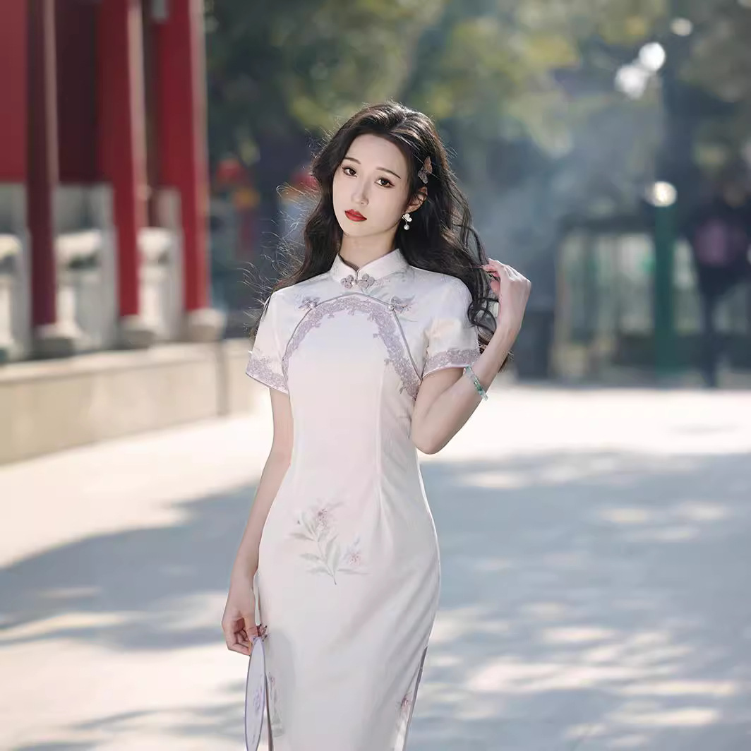 Retro spring summer fresh sophisticated cheongsam