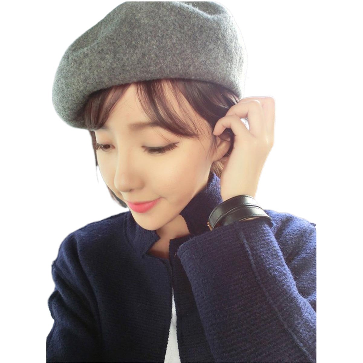 Sombrero de moda de las mujeres popular sombrero boina Otoño e Invierno color sólido octogonal Sombrero estilo coreano sombrero melón fabricante