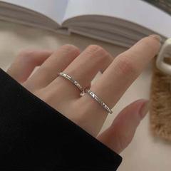 Greeks-style ring for women, Korean version, close-friend style, niche design, simple Ins cold wind, open simple band, index finger ring