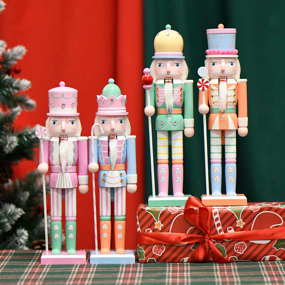 30cm transfronterizo cascanueces decoración de Navidad atmósfera regalos de Navidad colgantes de árbol de Navidad macarón decoración en stock