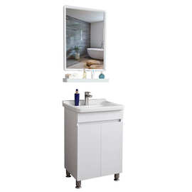 8BWI简约一体化50cm小户型不锈钢浴室柜组合落地式卫浴柜洗漱台洗