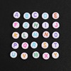 Acrylic beads with letters, accessory, 4×7mm, English letters, suitable for import