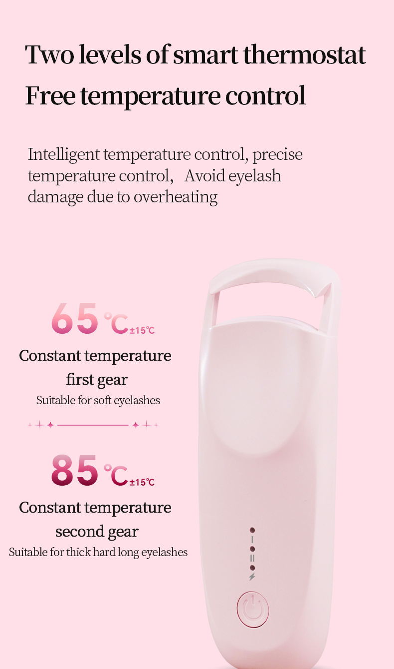 Cross-Border Wide-Opening 5th Generation Electric Heated Soft Rubber Eyelash Curler Long-Lasting Styling Universal Curling Portable Eye-Fit Type Beginner Recommended