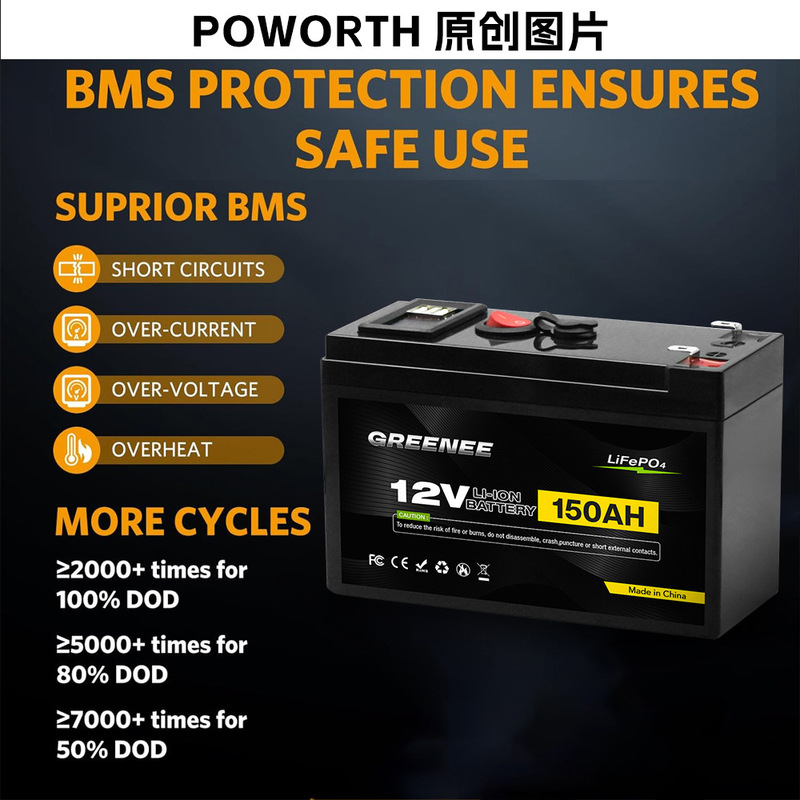 150000Mah Lithium Iron Phosphate Battery Cell 12V Outdoor Energy Storage Power Supply with Standard Bms Safety Charging 150000Mah Lithium Iron Phosphate Battery Cell 12V Outdoor Energy Storage Power Supply with Standard Bms Safety Charging