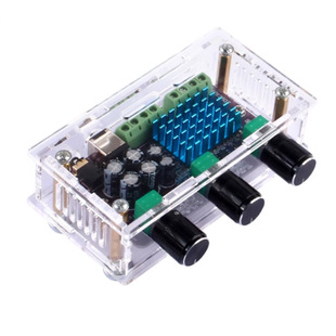 2*30W 60W digital power amplifier board 2.1 three channels with tuning HD audio amplifier board with shell DC12V