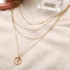 Retro necklace, chain for key bag , pendant, European style, suitable for import, simple and elegant design