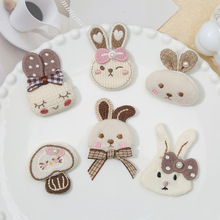 充棉玩偶兔子胸针配件 diy卡通充棉配件包包服装头饰辅料现货批发