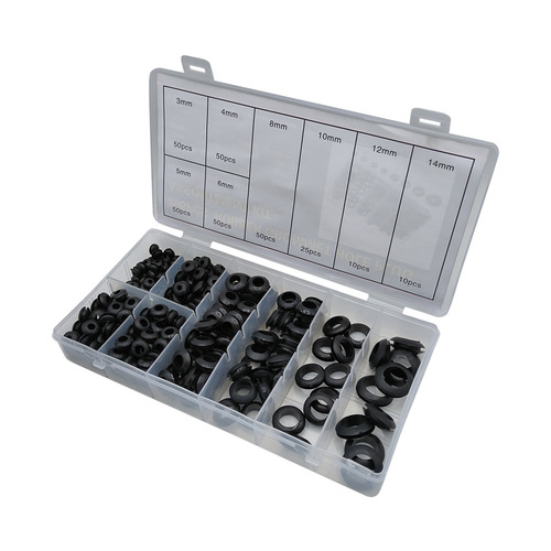 295PCS boxed rubber guard ring o-ring rubber guard coil O-type waterproof sealing ring rubber ring