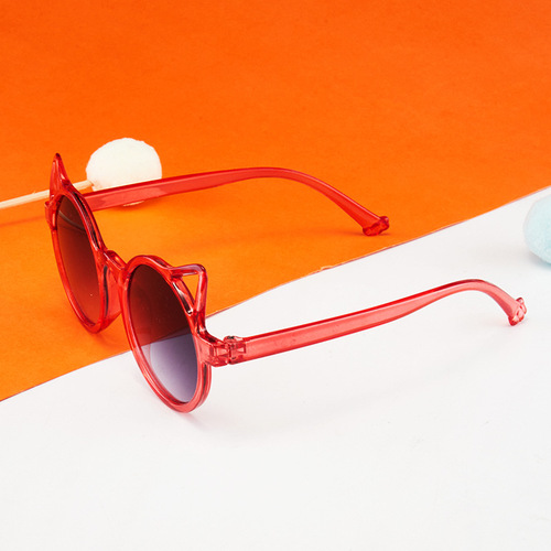 New Fashion Plastic Children's Sunglasses Korean Style Cartoon Baby Cat Ear Glasses Street Style Kids' Sunglasses