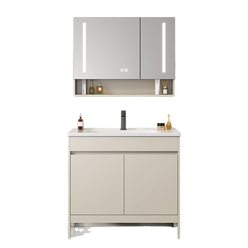 gabinete de baño de aluminio espacial tipo piso combinado lavabo cerámico integrado balcón lavabo lavabo lavabo lavabo