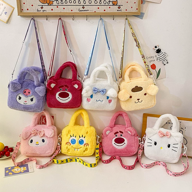 Sanrio, мультяшная ручная сумочка, детская кукла, ремешок для сумки, кошелек, маленькая сумка