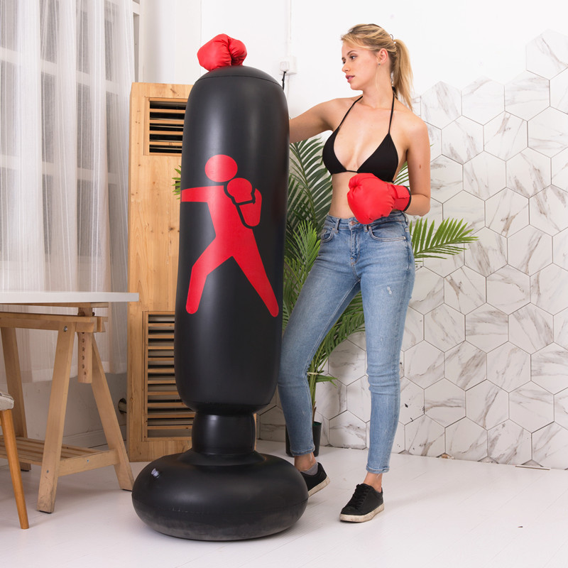 Factory spot wholesale adult thickened inflatable boxing column children's fitness tumbler toy vertical decompression sandbag