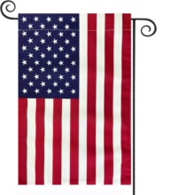 跨境新款独立日花园旗麻布挂旗亚马逊美国旗帜国庆节旗斜插