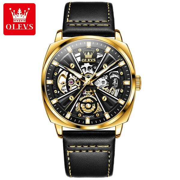 Shi 6685 black leather golden black man