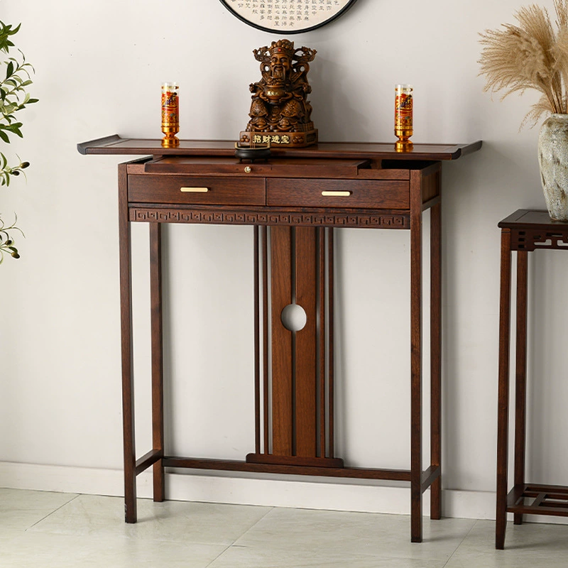 Новый консольный столик в китайском стиле из орехового дерева, боковой шкаф для прихожей, длинная скамейка из массива дерева, стол для благовоний, небольшой стол для подношений