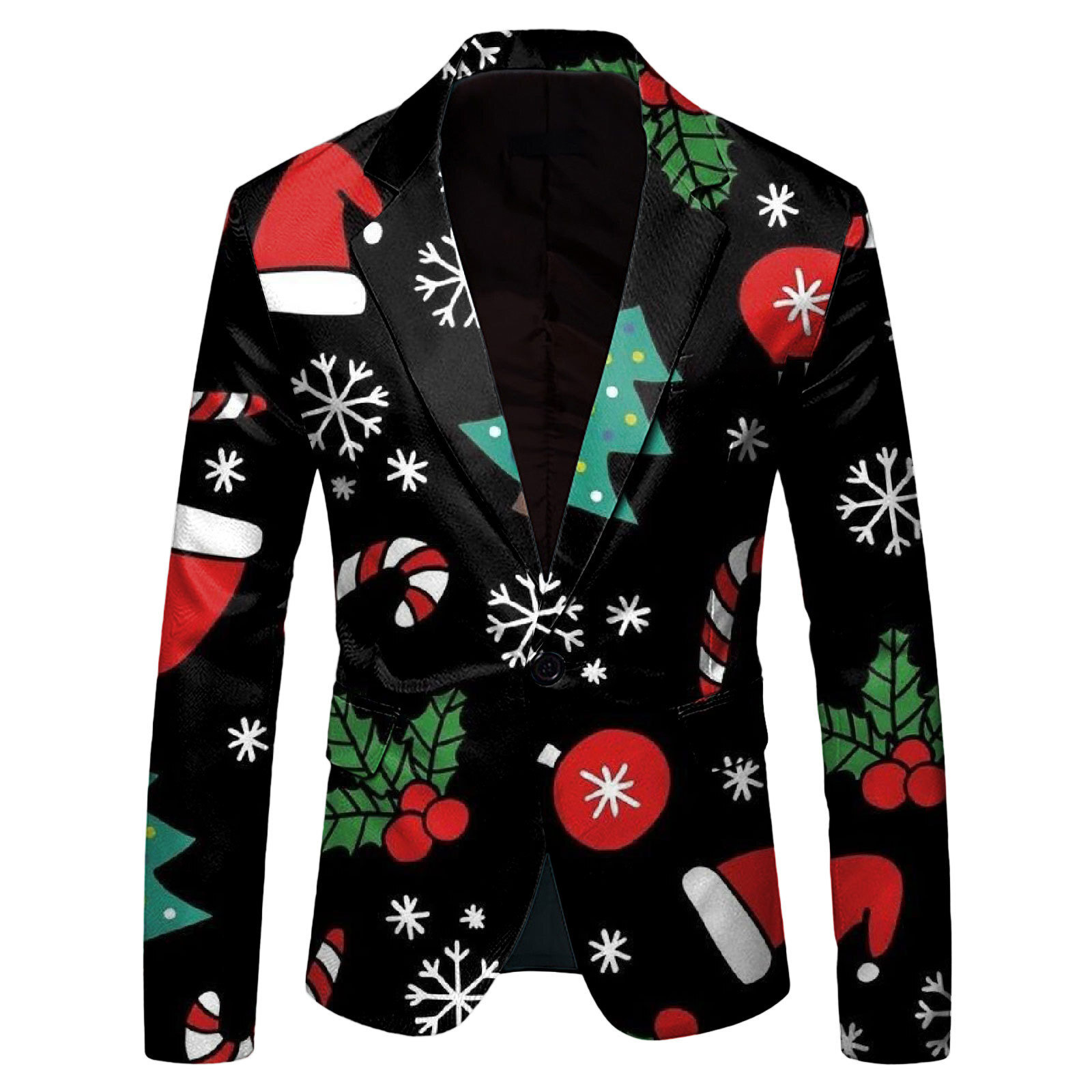 Comercio exterior europeo y americano nuevo estilo 2024 nueva moda casual letras navideñas chaqueta de traje para hombre WL008