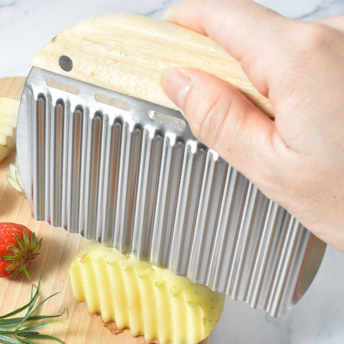 Oak handle dough knife, flour scraper, square scraper, wooden handle wave knife, home baking tools