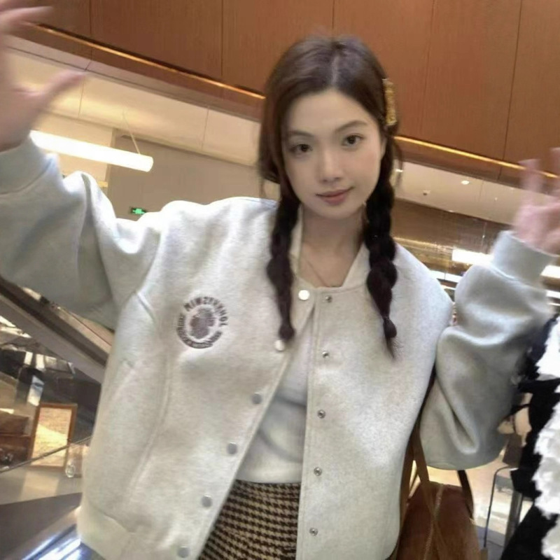 美式棒球服外套女装秋冬季2025新款小个子韩系穿搭短款夹克上衣潮|undefined