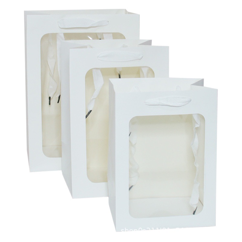 Día de San Valentín ventana bolsa de regalo ventana bolso transparente ramo de flores bolsa de embalaje bolsa de regalo de Navidad