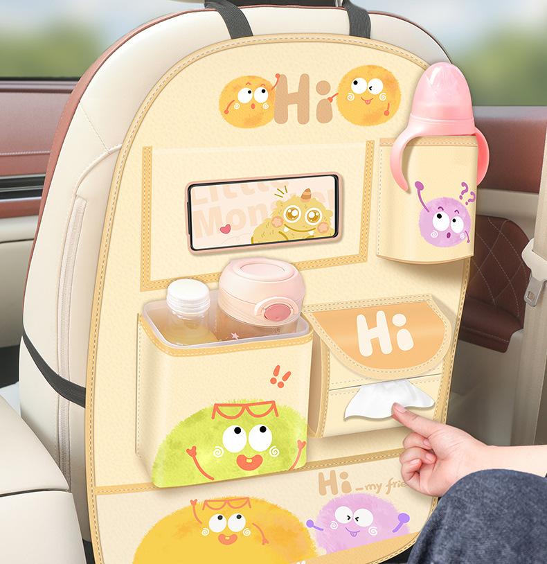 Borsa da appendere per interni auto, organizer multifunzionale per schienale auto, cestino per fazzoletti per sedile posteriore, contenitore portaoggetti_voghion.com