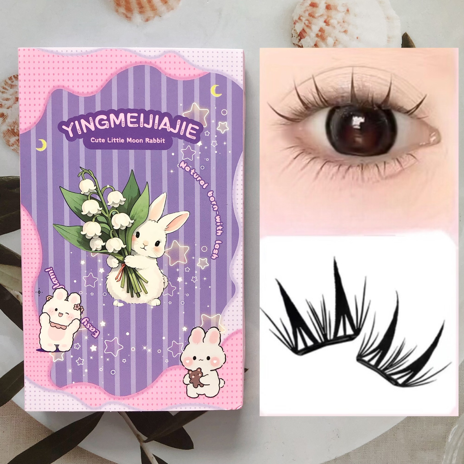 20 filas de paquete de regalo de pestañas falsas transfronterizas YF40 densas pestañas de cómic de maquillaje nuevas pestañas falsas sin pegamento