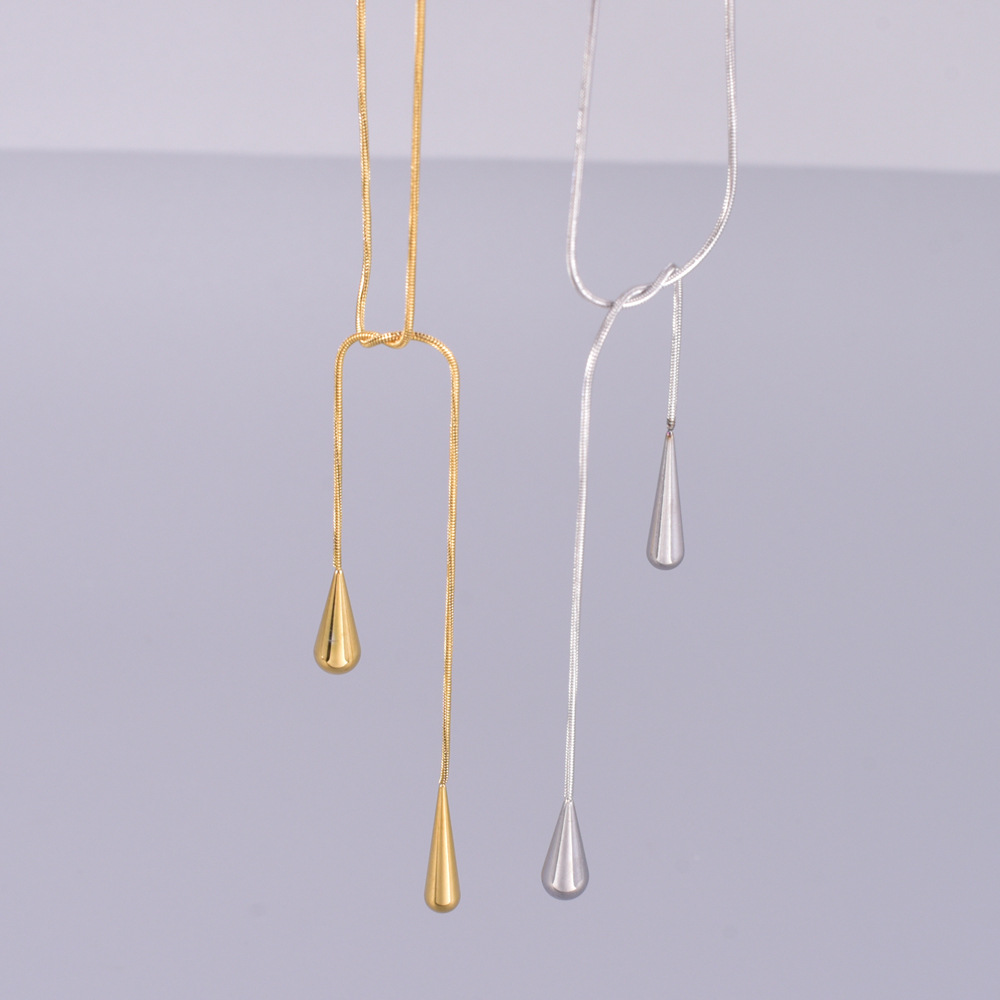 PVD Coated Gold Plating Process PVD Coated Real Gold Plated Heart Shape Titanium Steel Ethnic Style Waterproof Non Tarnish Titanium Steel Necklace