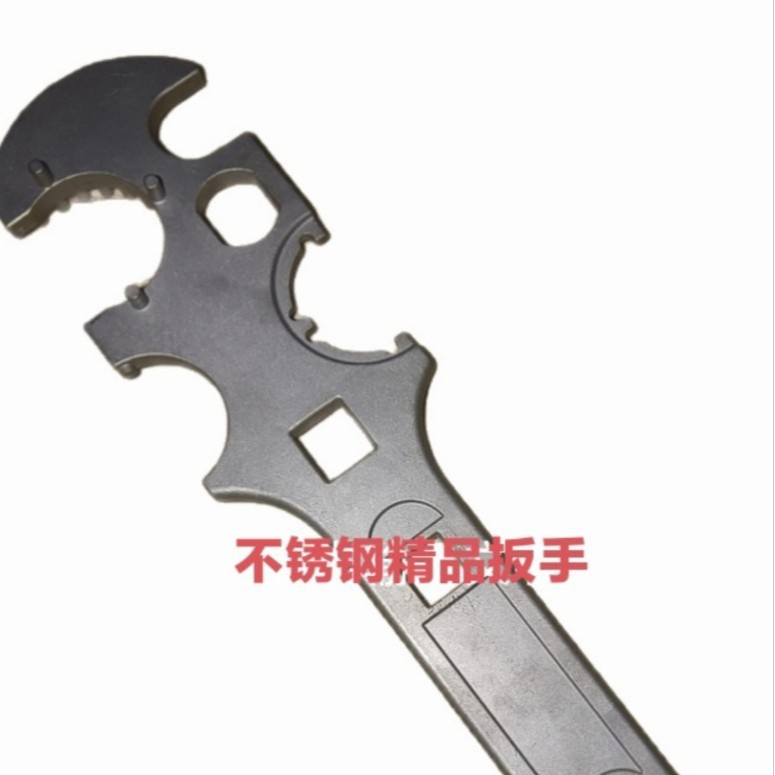 太阳环多功能不锈钢扳手AR15/M4工具扳手金属大扳手 托芯改装