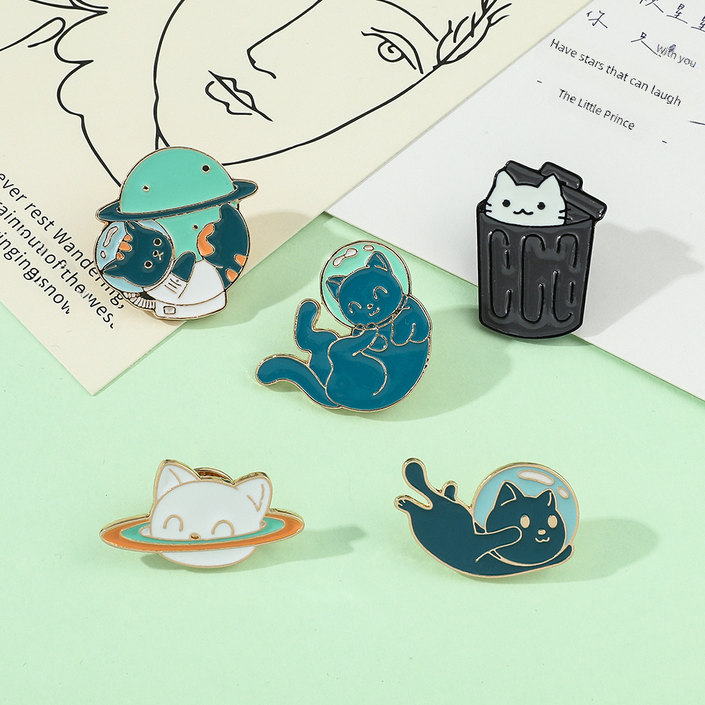 Cartoon creative space badge