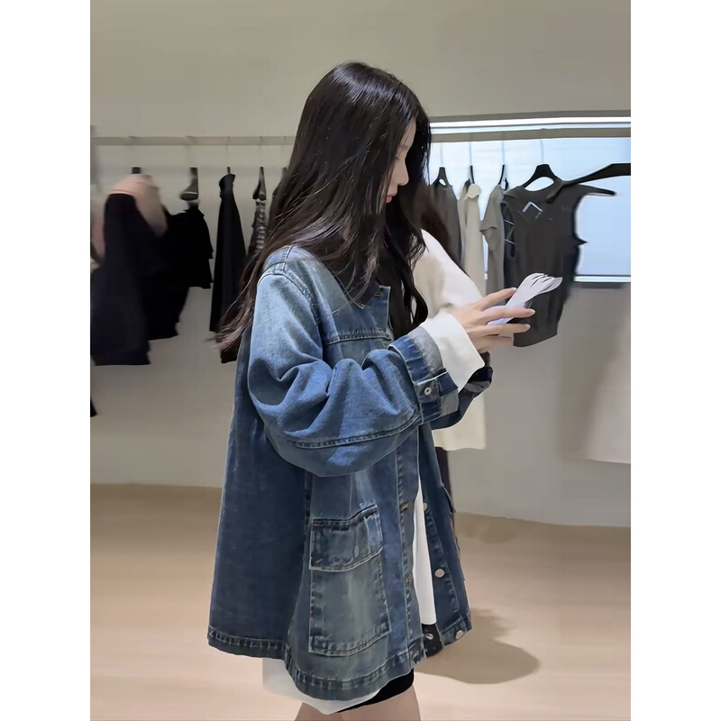 2025新款早秋牛仔短外套女春秋季薄外套巨好看的短款夹克初秋休闲|undefined