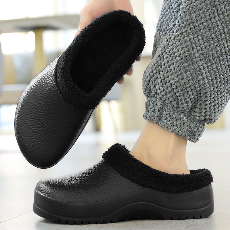 2025 nuevos zapatos de cocinero transfronterizos para hombres verano grande negro cocina zapatos de trabajo antideslizantes sin tacones zapatos de hombre lotes image 4