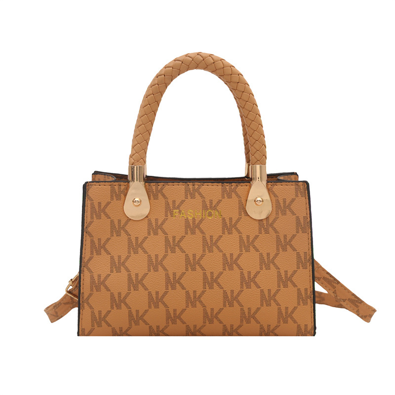 Temperamento retro bolso de damas invierno 2024 nuevo ins mochila de hombro impresión de textura bolso cuadrado de moda