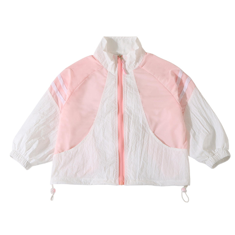 Ropa de asalto de niñas 2026 nuevo color de niños de tamaño medio y grande, chaqueta de verano delgada y transpirable