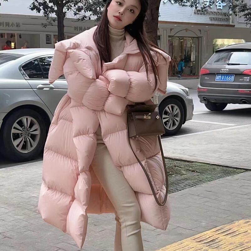 European Goods 2025 New Angel Wing Light Luxury Goose down Jacket for Women, Extra-Long Fashion Oversized Loose Coat European Goods 2025 New Angel Wing Light Luxury Goose down Jacket for Women, Extra-Long Fashion Oversized Loose Coat