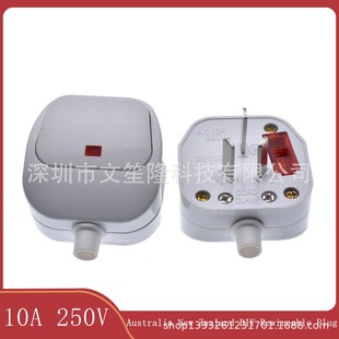 National standard fiberglass/250V national standard tripod detachable assembly wiring plug socket with switch with fuse copper