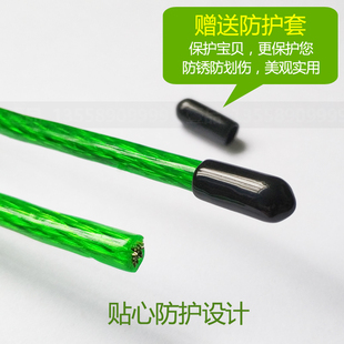 Clothes Line Indoor Clothes Line Drying Quilt Drying Artifact Plastic-coated Steel Wire Rope Household Outdoor Anti-falling Thick Drying Products