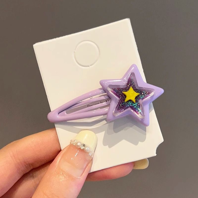 Coreana lateral frange clip de cabello de la frente de mujer sensación avanzada 2025 nuevo toque de dopamina clip de boca de pato