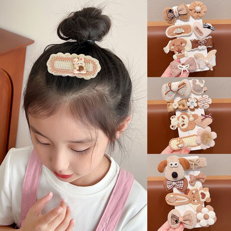 Horquilla para niños de color café con leche, clip de pelo de tela completamente cubierto para bebés, niña, bebé lindo, sin dañar la horquilla, tocado