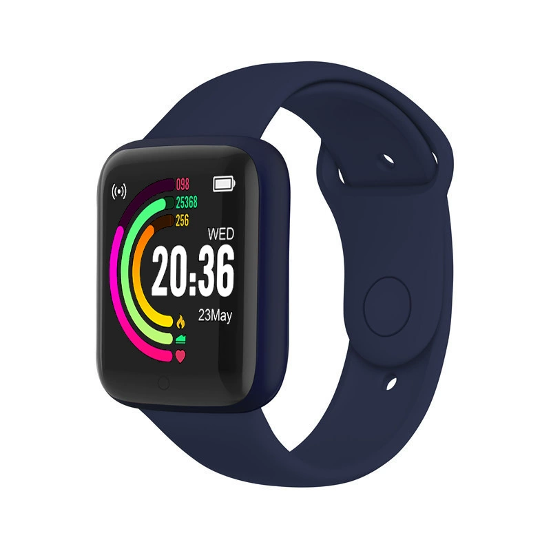 Smartwatch D20, 1.44" touchscreen, heart‑rate & blood‑pressure monitoring, Bluetooth
