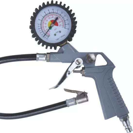 多功能汽车胎压表胎压枪充气枪轮胎带枪气压表 打气 测胎压