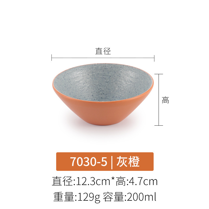 メラミン小ボウル業務用和食器 5 インチライスボウルスープボウルクリエイティブ模造磁器レトロ笠ボウルデザートボウル|undefined