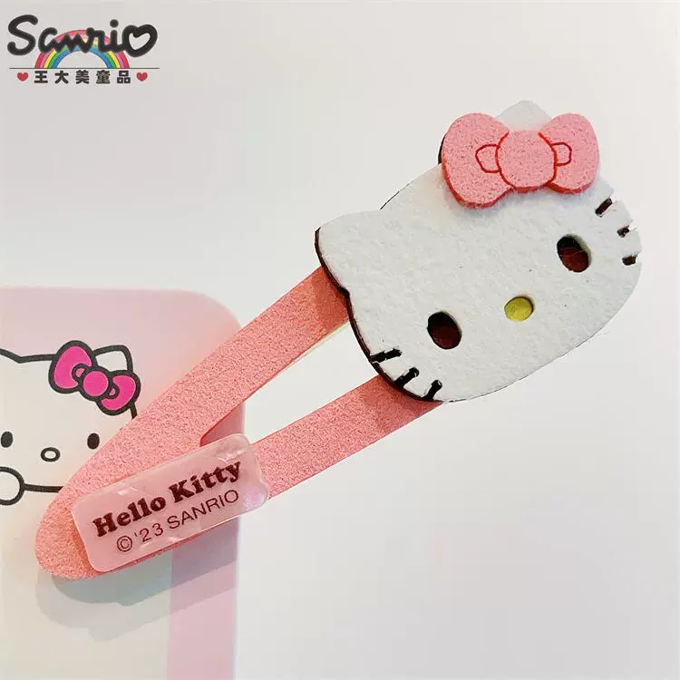 Hello Kitty, настоящий детский аксессуар для волос, милая высококачественная заколка для волос, челка